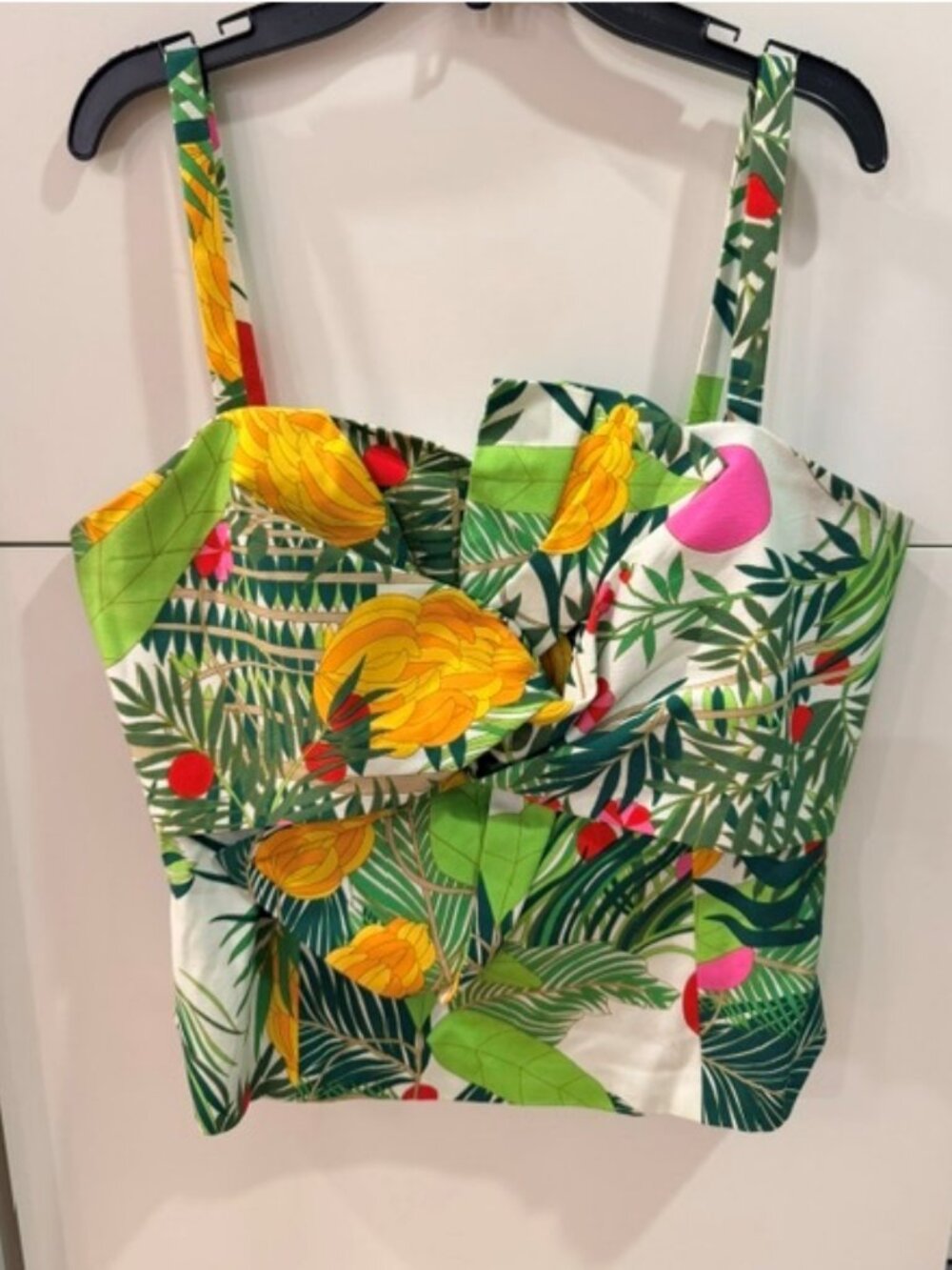 Trina Turk Tropical Floral Corset Bustier Top Size 12